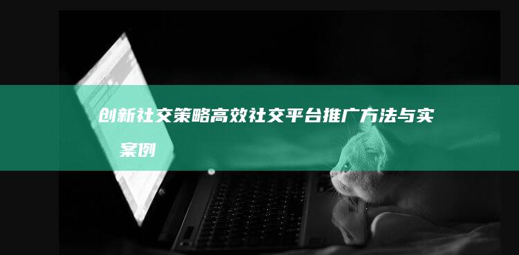 创新社交策略：高效社交平台推广方法与实战案例